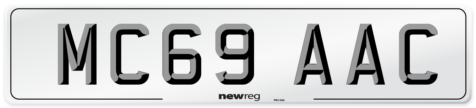 MC69 AAC Number Plate from New Reg